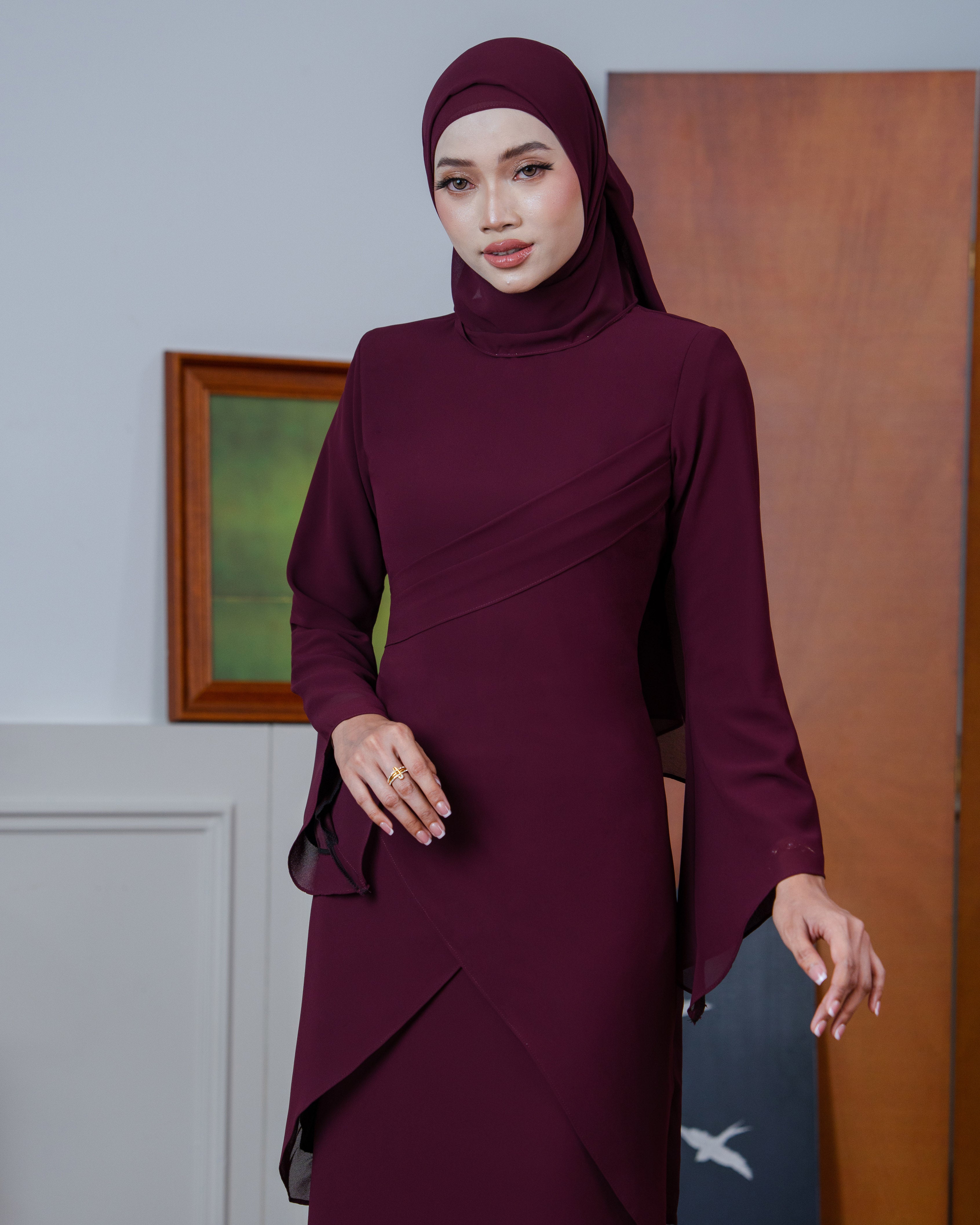 KEISHA KURUNG - BURGUNDY