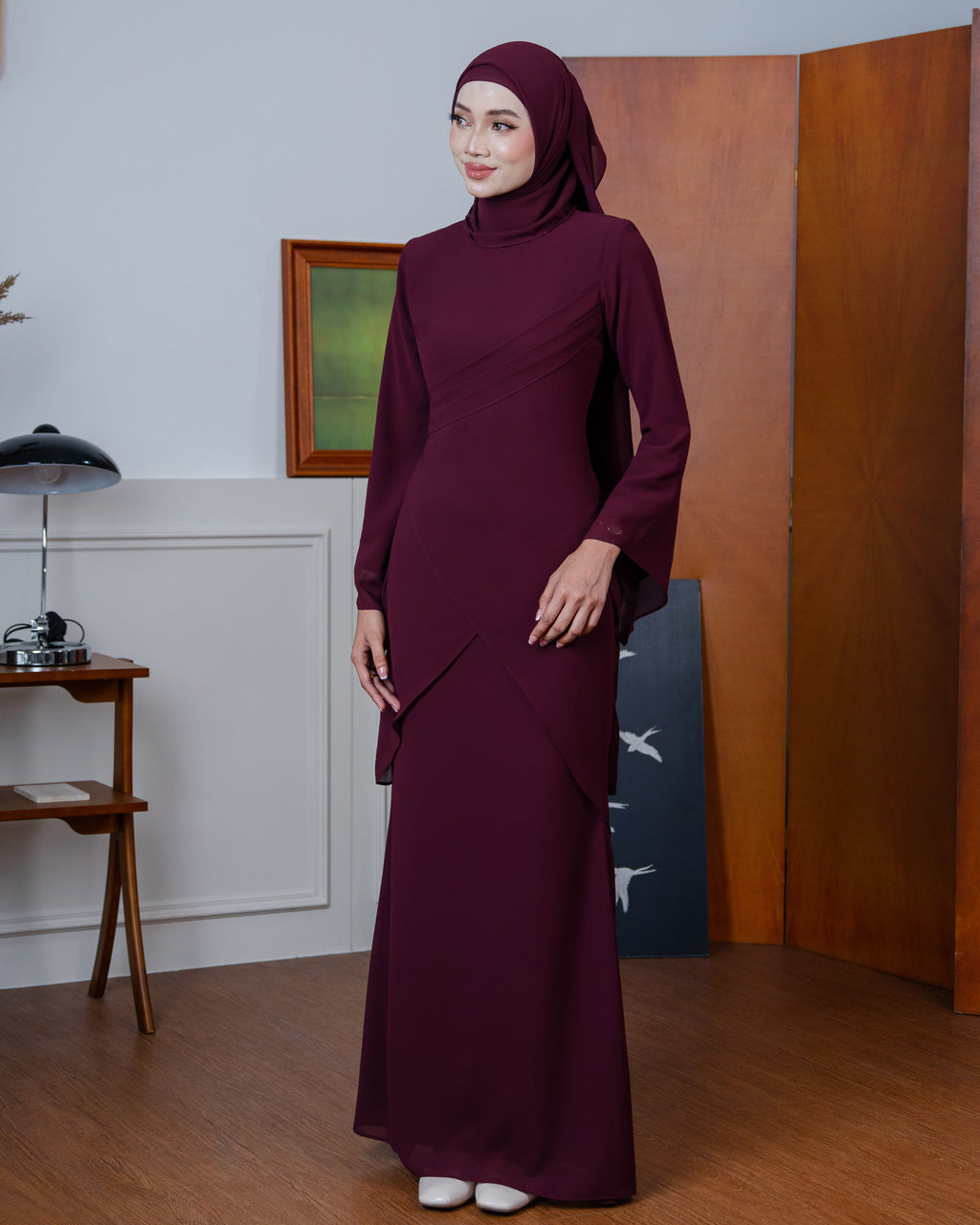 KEISHA KURUNG - BURGUNDY