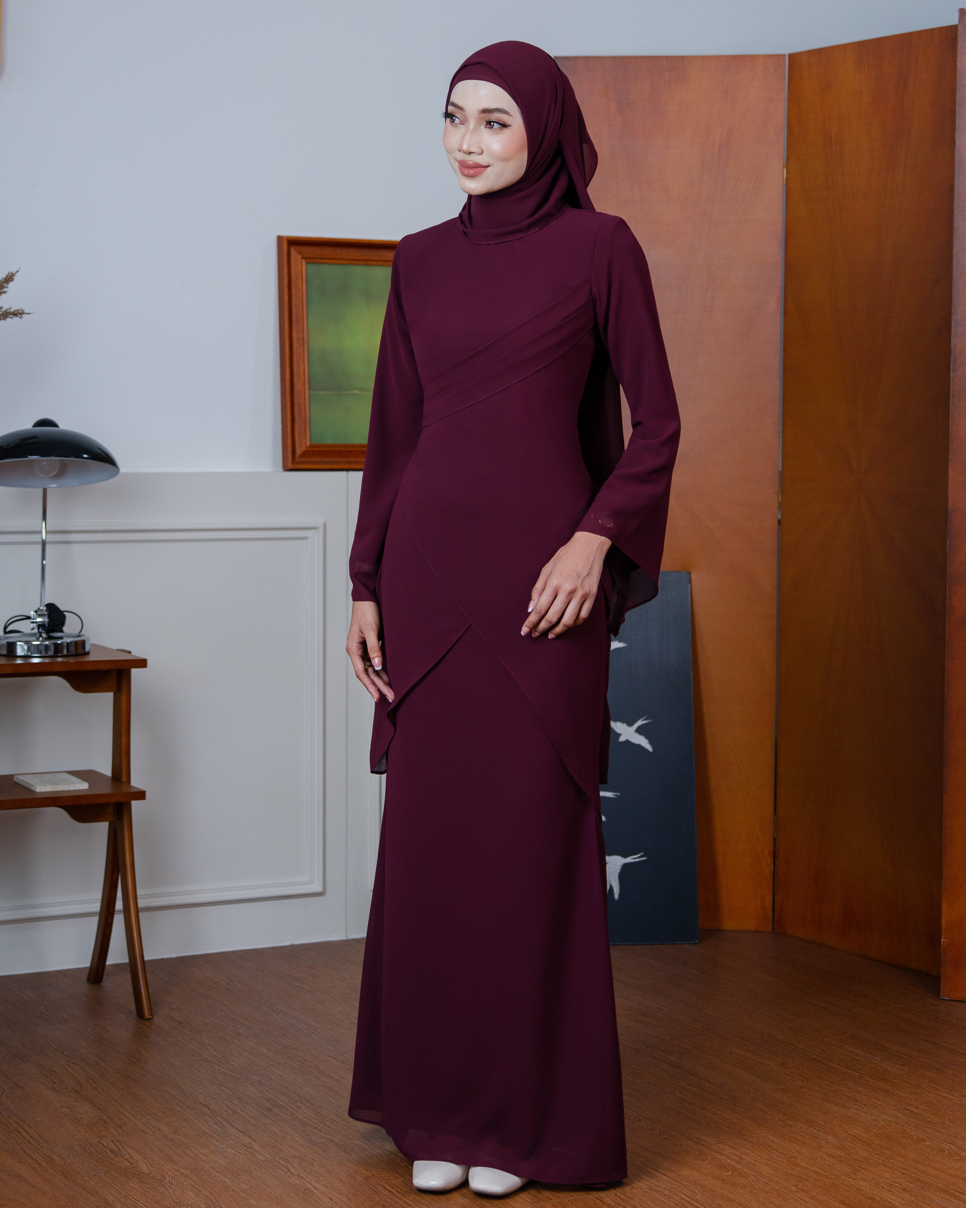KEISHA KURUNG - BURGUNDY